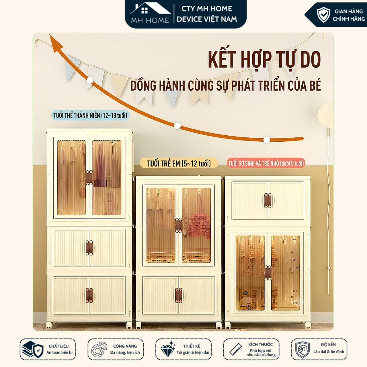 Tủ Quần Áo Nhựa Nhiều Tầng Có Bánh Xe - Tủ Đựng Đồ Cho Bé Đồ Dùng Cá Nhân Có Cửa Chống Bụi Giúp Phòng Gọn Gàng M
